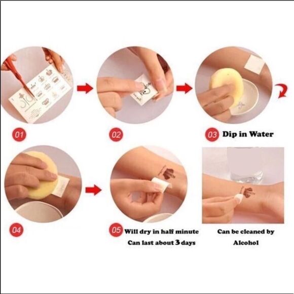 Mechanical Gears Large Temporary Tattoo - NEW - Picture 4 of 4